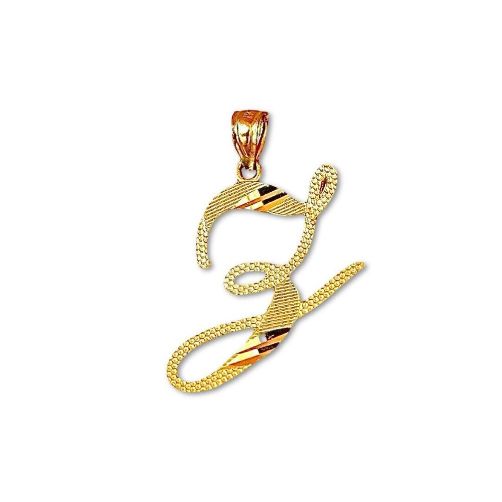 14K Gold Script Initial Z Pendant | Elegant Letter Charm By Tehrani Jewelry